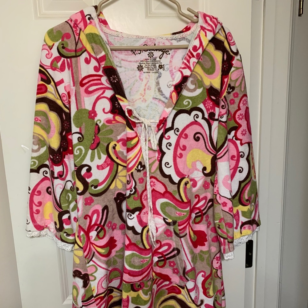 Terry cloth swimsuit cover up